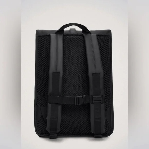 Rains Rolltop Backpack (Rucksack) in Black - Picture 4 of 6